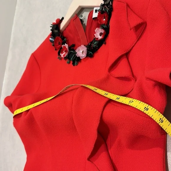 Stunning Red  Dress Italian Size 42. US size S.  MSGM valentines 💝 day - Picture 16 of 17